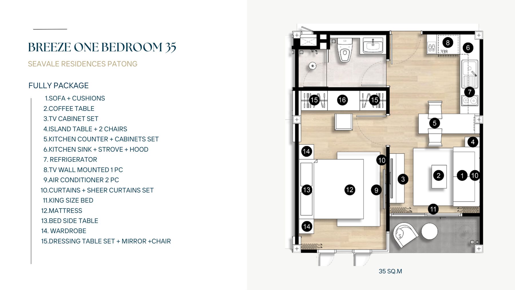 Breeze One Bedroom 35 — SEAVALE Residences Patong