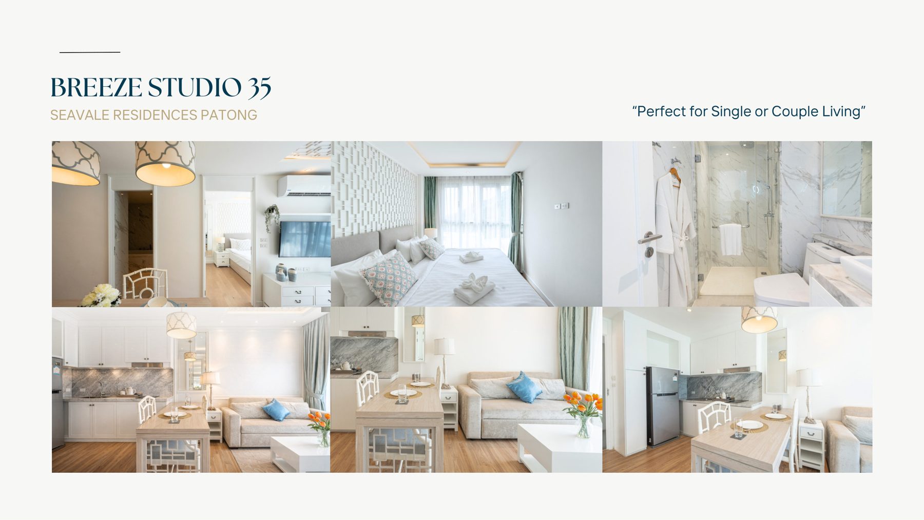 Breeze Studio 35 interior at SEAVALE Residences Patong