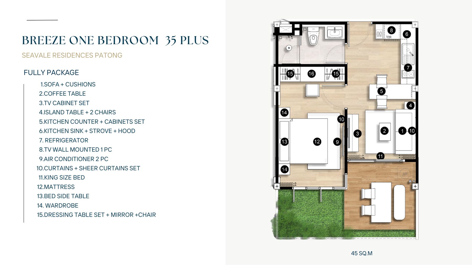 Breeze One Bedroom 35 Plus — SEAVALE Residences Patong
